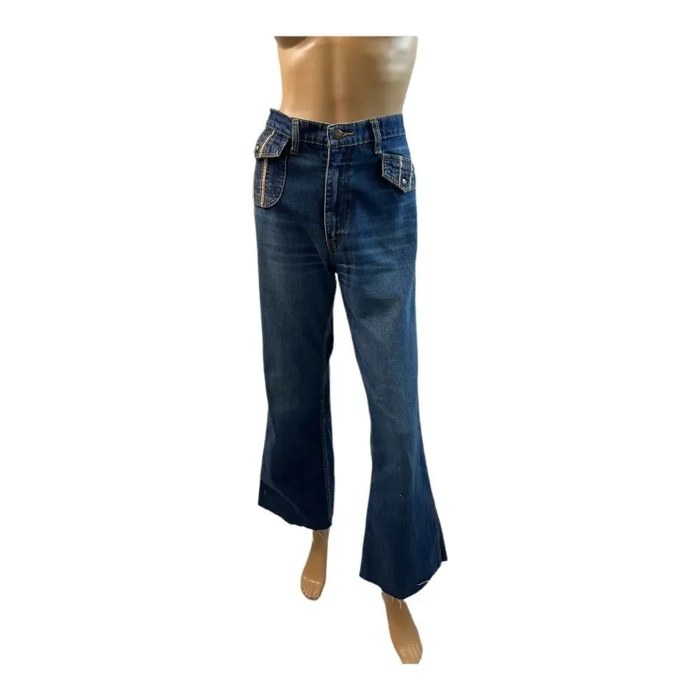 Oslo The Masterpiece Women’s Blue Vintage Denim Jeans Bootcamps Size 32. - Picture 2 of 12